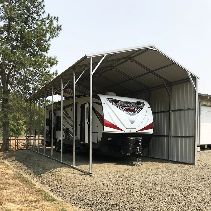 Image of ProMetal RV carport with RV inside.