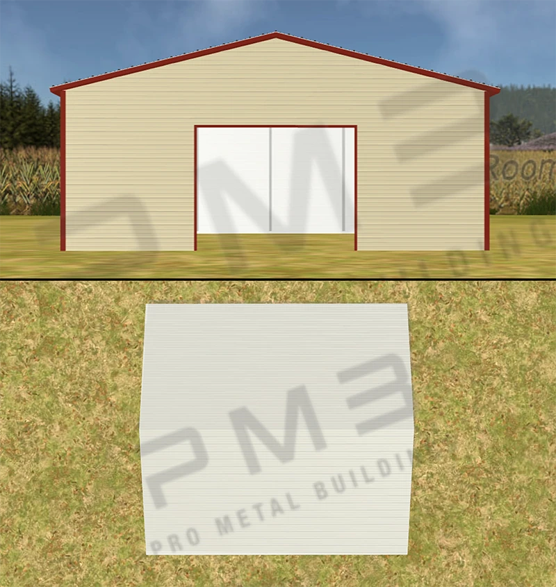 A-frame horizontal roof style