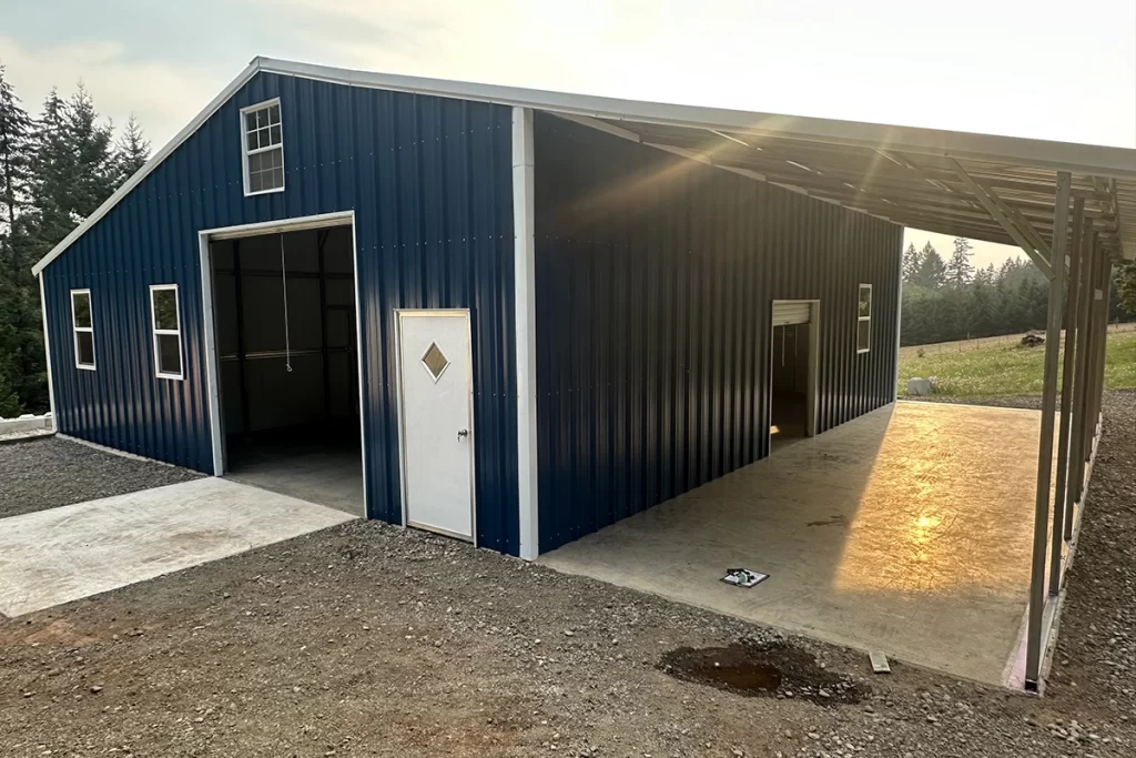 Barn with attached Lean-To