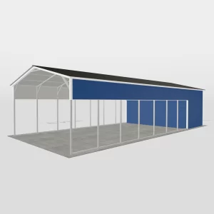 Pro Metal Buildings Utility Carport and Storage Combo