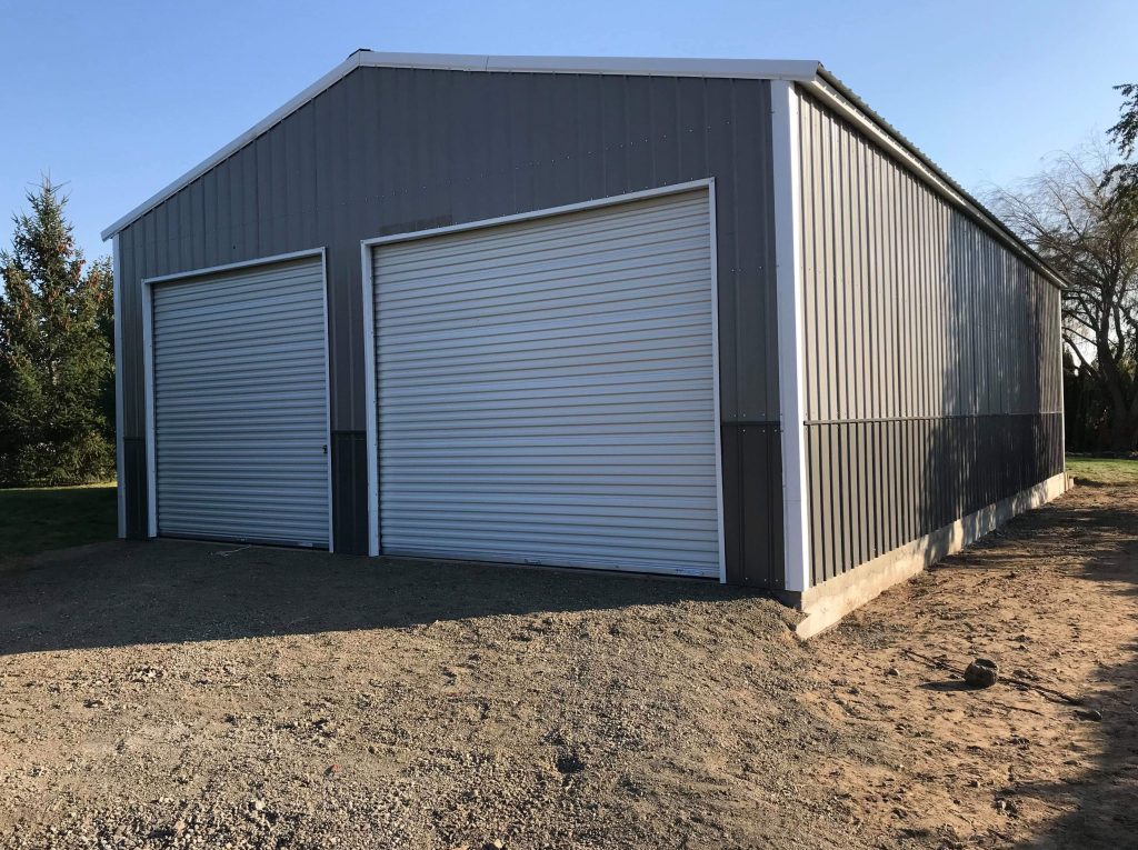 Custom 2 Car Metal Garage Built On-Site