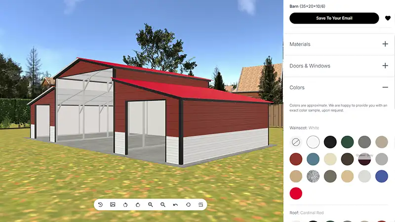 Pro Metal Buildings Barn in Custom Building