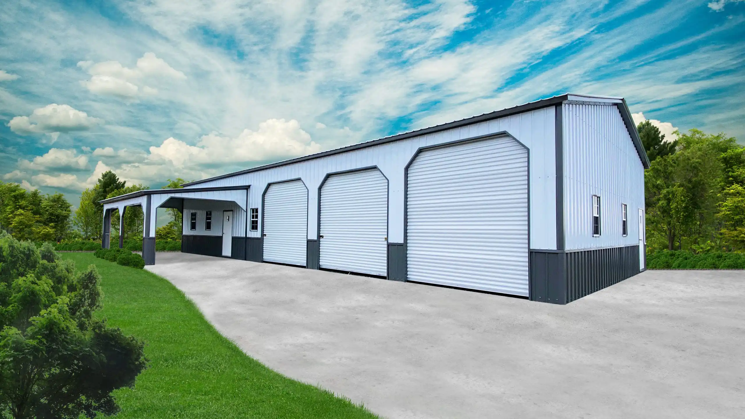 Pro Metal Buildings Three Car Garage