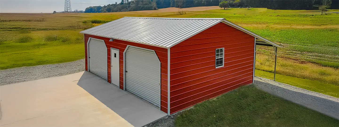 Pro Metal Buildings Two Car Garage