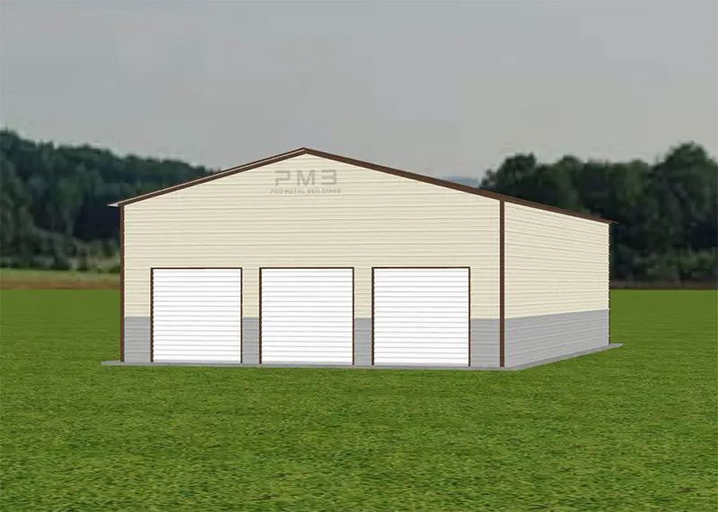 Pro Metal Buildings Custom Three Car Garage