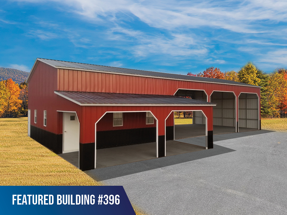 Custom Barn Red Metal Building in Vancouver Washington